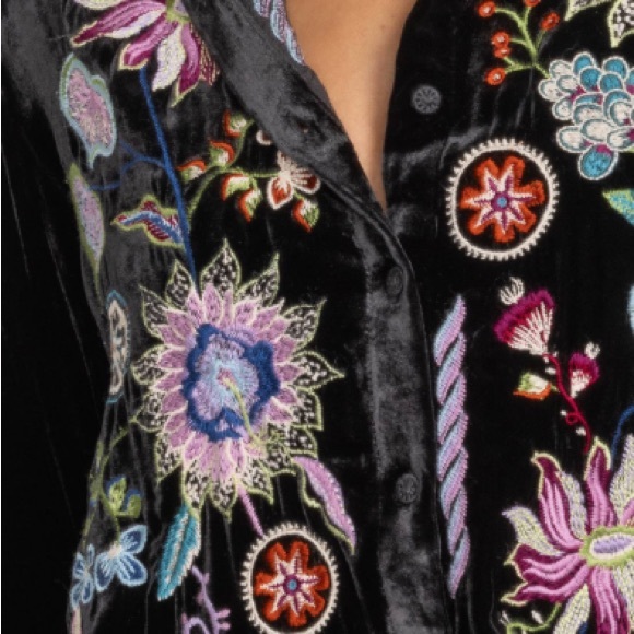 Johnny Was heavily embroidered Pacifica velvet blouse/jacket NWT - Picture 11 of 16